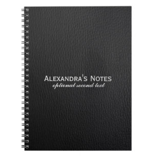 Vorlage für Leather-Look für schwarze Imitate Notizblock
