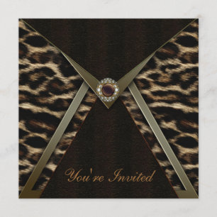 Vorlage für Leopard-Party Einladungen