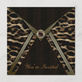 Vorlage für Leopard-Party Einladungen