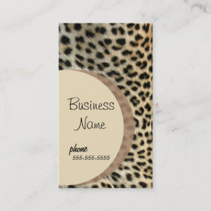 Vorlage für Leopard Print Business Card Visitenkarte