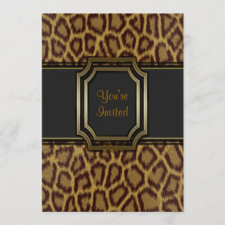 Vorlage für Leopard Print-Party Einladungen
