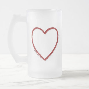 Vorlage für Liebe und Hass-Stein Mattglas Bierglas