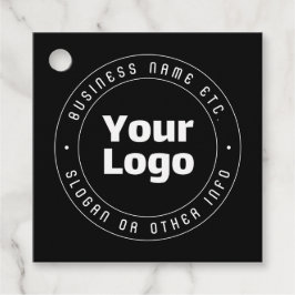Vorlage für Logos und bearbeiteten Text | Schwarz  Geschenkanhänger