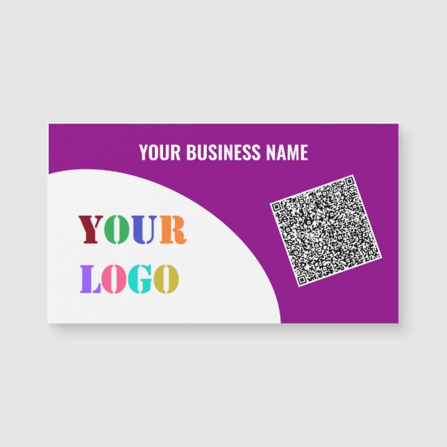 Vorlage für Logos und QR-Code Magnetkarte (Vorderseite)