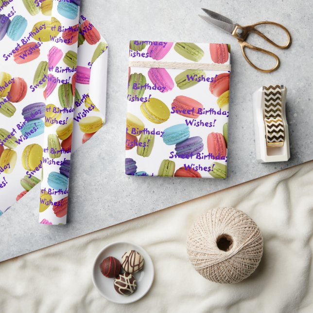 Vorlage für Macaron Cookies Muster-Jeden Anlaß Geschenkpapier (Kunsthandwerk)