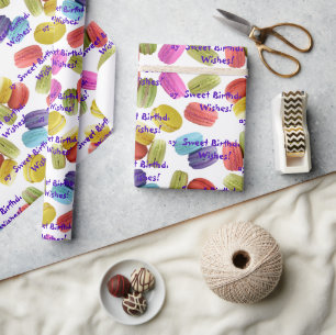 Vorlage für Makaron-Cookies-Muster-Jeden Anlass Geschenkpapier