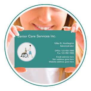 Vorlage für medizinische Logos für Senior Care Ser Visitenkarte