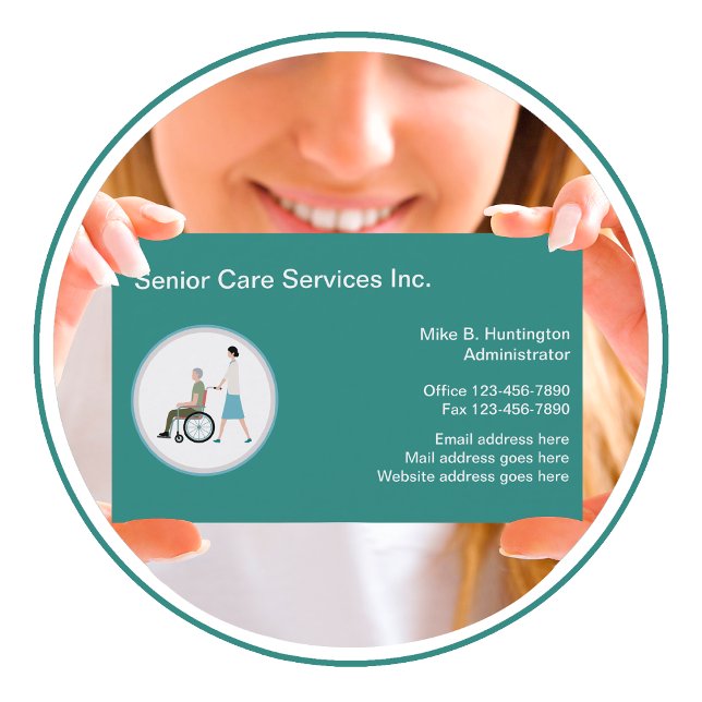 Vorlage für medizinische Logos für Senior Care Ser Visitenkarte (Von Creator hochgeladen)
