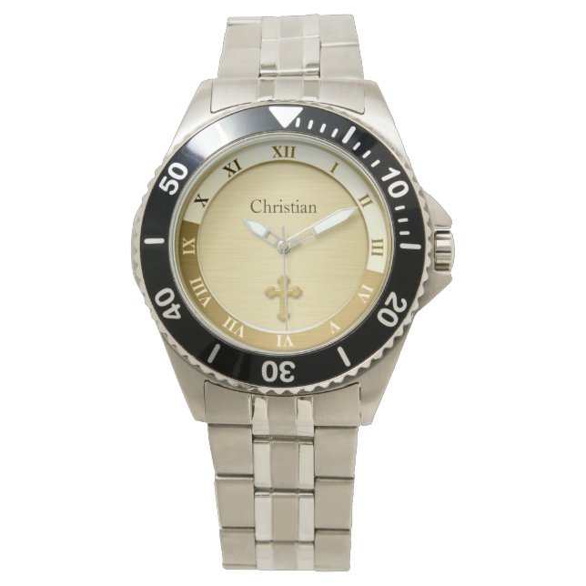 Vorlage für Metallic-Cross-Name Armbanduhr (Vorderseite)