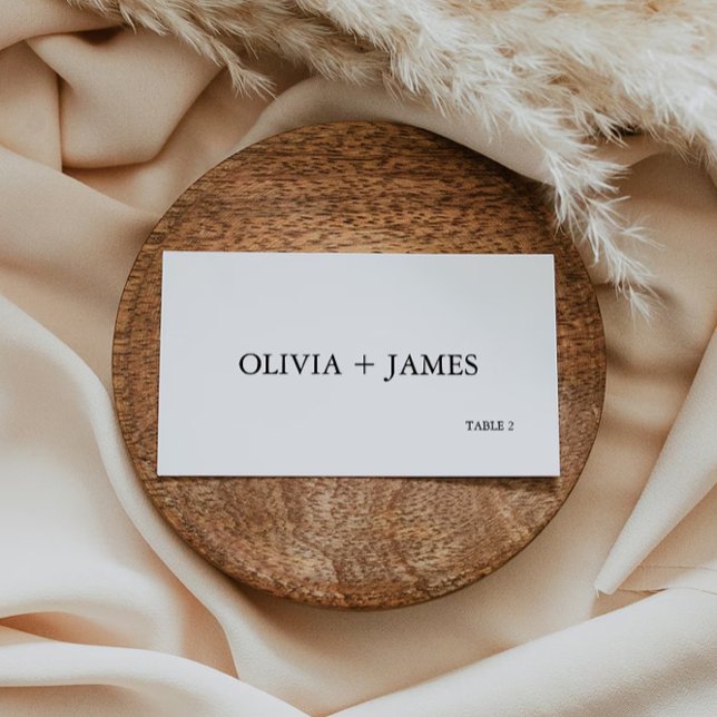 Vorlage für Minimalistische Hochzeitsstipps (Minimalist Wedding Place Cards Template)