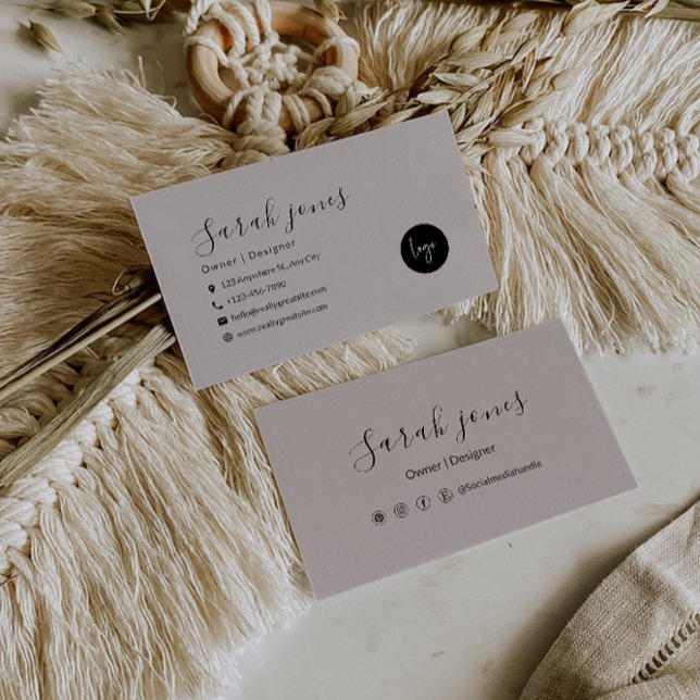 Vorlage für Minimalistische Visitenkarten bearbeit Visitenkarte (Editable Minimalist Business Card Template)