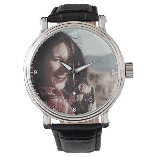 Vorlage für Minimalistischen Personalisierten Name Armbanduhr (Vorderseite)