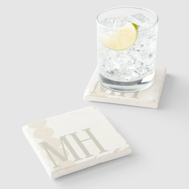 Vorlage für mit Monogramm Untersetzer (Seitenansicht)