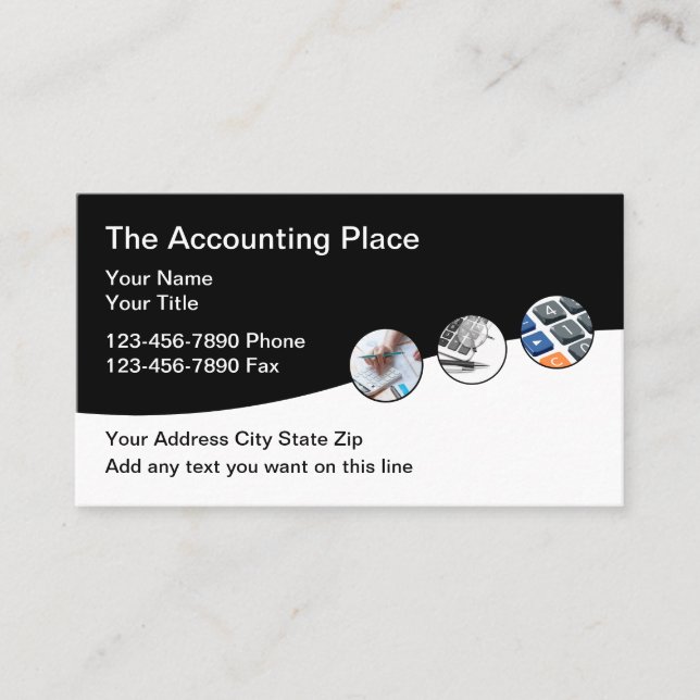 Vorlage für moderne Business Accounts Visitenkarte (Vorderseite)