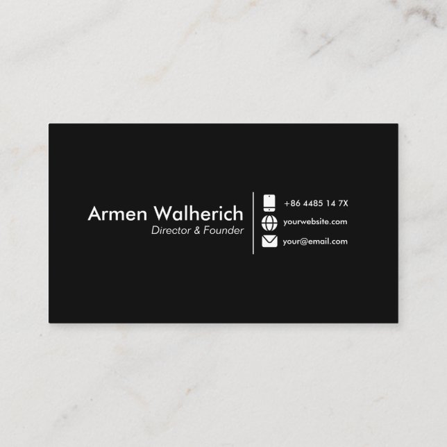 Vorlage für moderne Minimalistische Visitenkarten Visitenkarte (Rückseite)