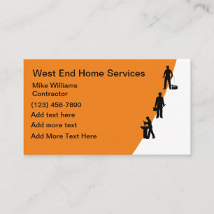Vorlage für moderne Zuhause Services Business Card Visitenkarte