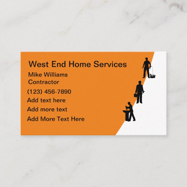 Vorlage für moderne Zuhause Services Business Card Visitenkarte (Vorderseite)