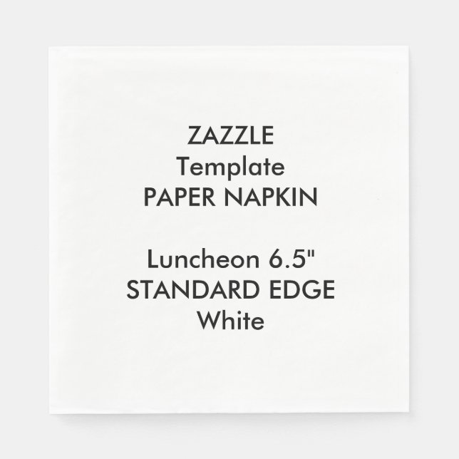 Vorlage für Napkin-Papiervorlage für die Schlichte Serviette (Vorderseite)