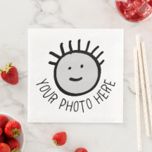 Vorlage für NAPKINS des benutzerdefinierten Fotos