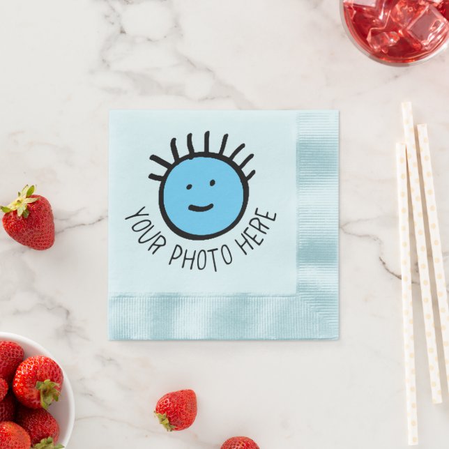 Vorlage für NAPKINS-NAPKINS-Foto-BLUE-COCKTAIL-PAP Serviette (Beispiel)