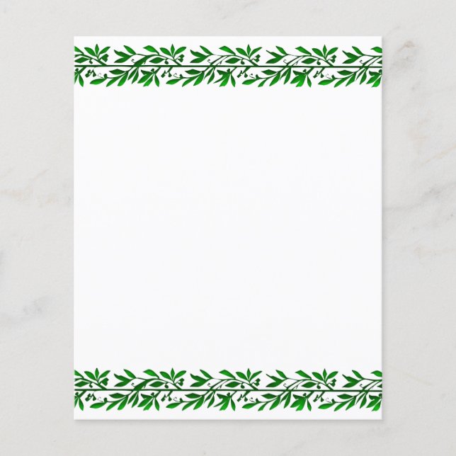 Vorlage für Olivenöl-Blätter Flyer (Vorne)