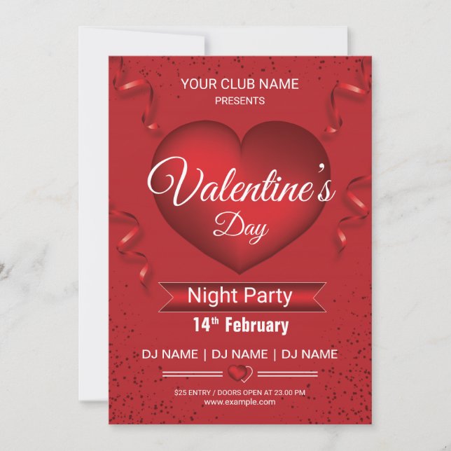 Vorlage für Party-Flyer-Druckwerte (Vorderseite)