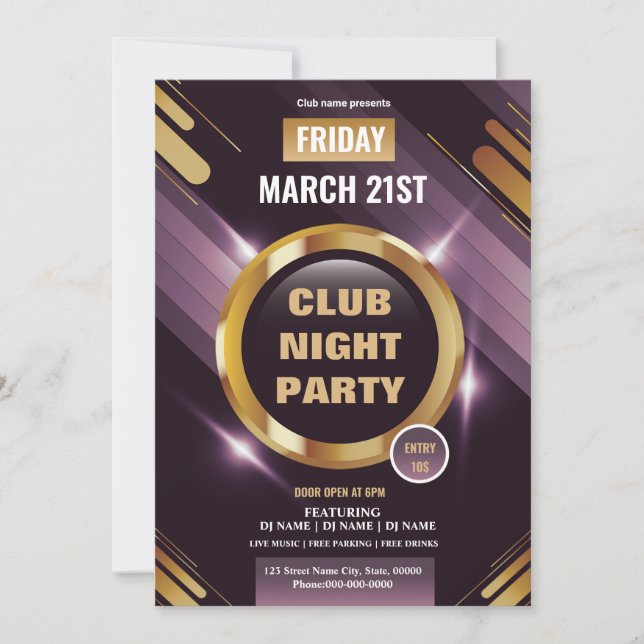 Vorlage für Party-Flyer mit mehreren Verwendungszw (Vorderseite)