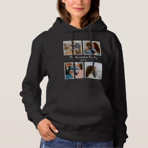 Vorlage für personalisierte Gruppe 4 Foto-Collage Hoodie