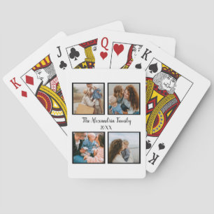 Vorlage für personalisierte Gruppe 4 Foto-Collage Spielkarten