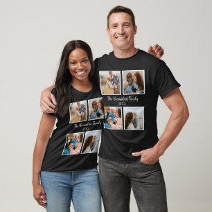 Vorlage für personalisierte Gruppe 4 Foto-Collage T-Shirt