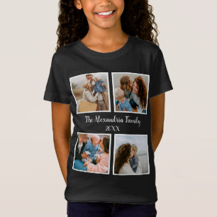 Vorlage für personalisierte Gruppe 4 Foto-Collage T-Shirt