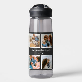 Vorlage für personalisierte Gruppe 4 Foto-Collage Trinkflasche