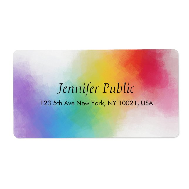 Vorlage für personalisierte moderne Regenbogenfarb (Vorne)