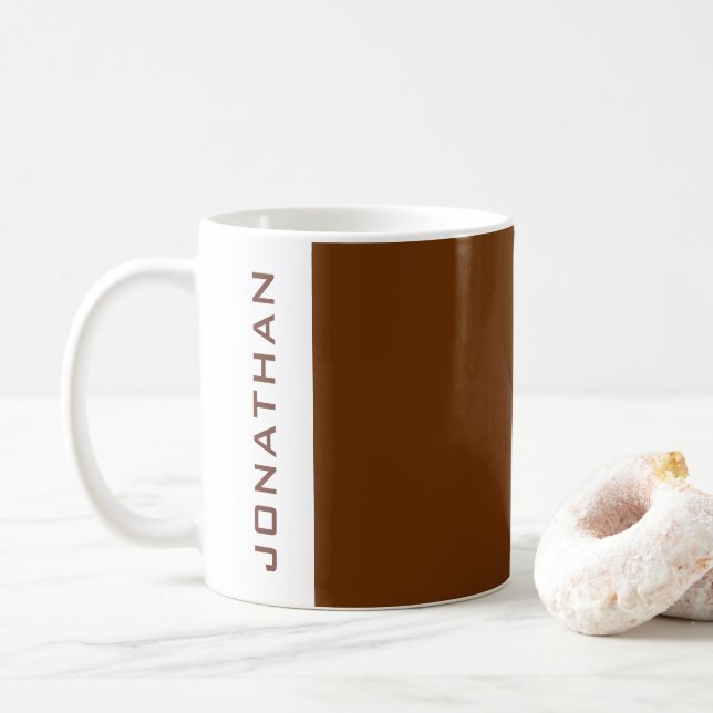 Vorlage für personalisierte Namen Moderne Minimali Kaffeetasse (Mit Donut)