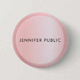 Vorlage für personalisierte Rose Gold Monogram Button