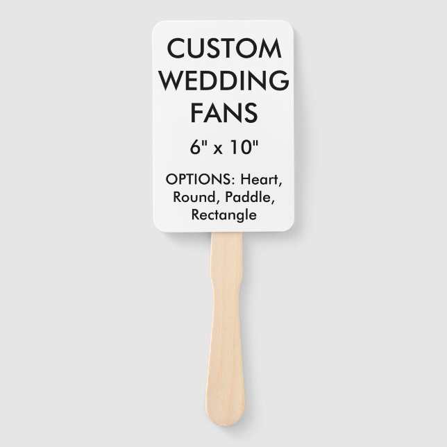 Vorlage für Personalisierte WEDDING-FANS mit 6 Zol Fächer (Vorderseite)