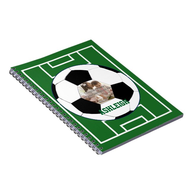 Vorlage für personalisierten Fußball und Feldfoto Notizblock (Rechte Seite)