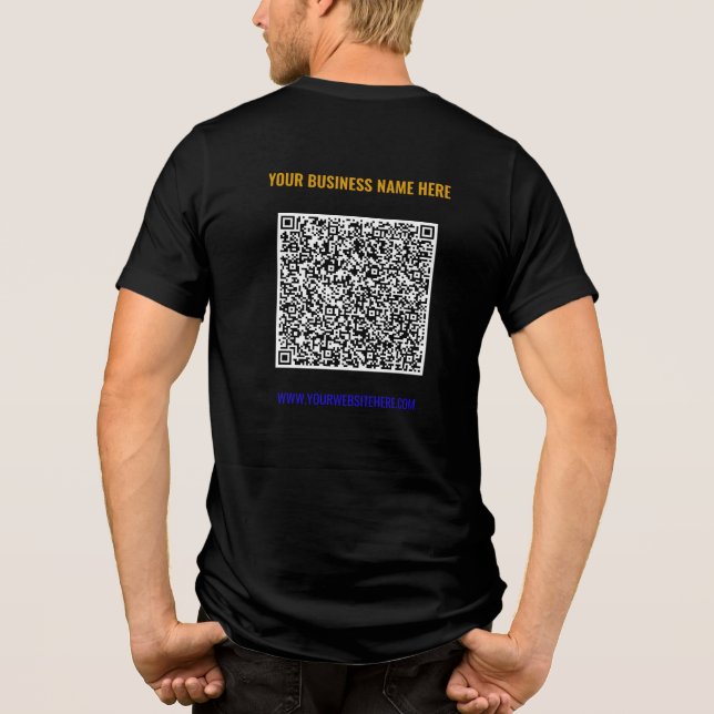 Vorlage für Personalisierten QR-Code Tri-Blend Shirt (Rückseite)