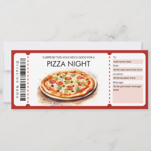 Vorlage für Pizza-Geschenkgutachten, Pizza-Nacht