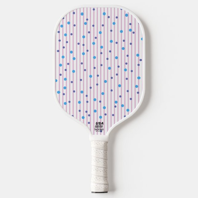 Vorlage für Polka Dots & Stripes Pickleball-Paddle Pickleball Schläger (Vorderseite)