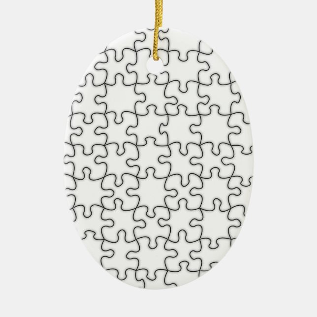 Vorlage für Puzzle-Teile (Hintergrundfarbe hinzufü Keramik Ornament (Vorne)
