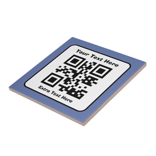 Vorlage für QR-Code mit bearbeitbarem Text Fliese (Seite)