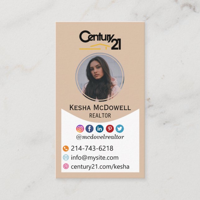 Vorlage für Real Anwesen Realtor Business Card Visitenkarte (Vorderseite)