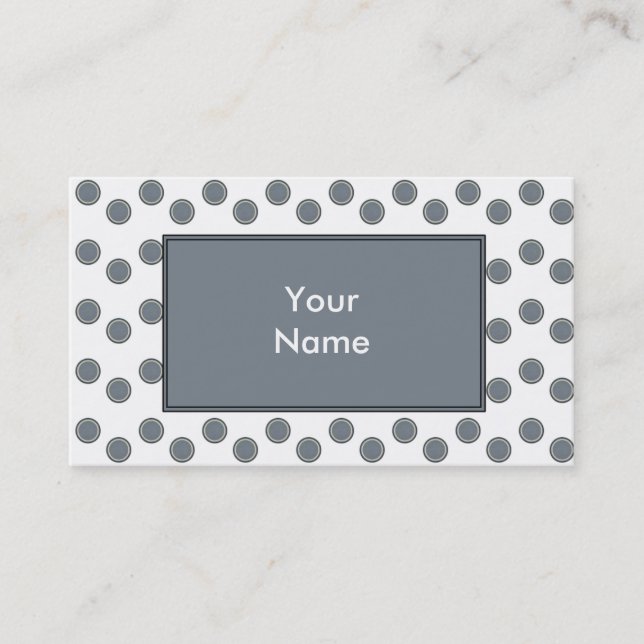 Vorlage für Retro Dots Business Card Visitenkarte (Vorderseite)