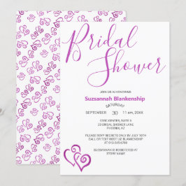 Vorlage für rosa gebundene Herz-Brautparty