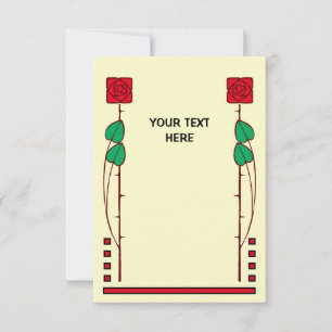 Vorlage für Rose im Stil Vintager Künste und Handw