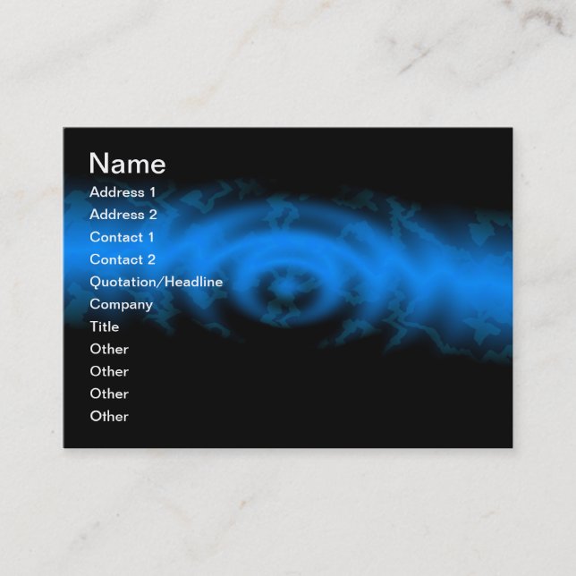 Vorlage für Royally Elegant Blue Business Card Visitenkarte (Vorderseite)