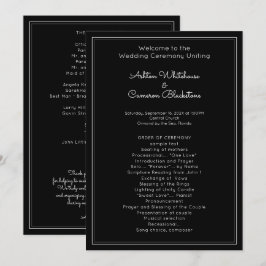 Vorlage für schlichte Schwarz-Einfache Hochzeiten