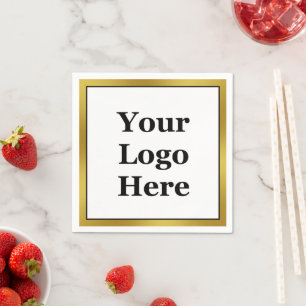Vorlage für Schwarz-weiße Gold-Business-Logos Serviette