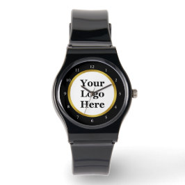 Vorlage für Schwarz-weiße und goldene Logos Armbanduhr